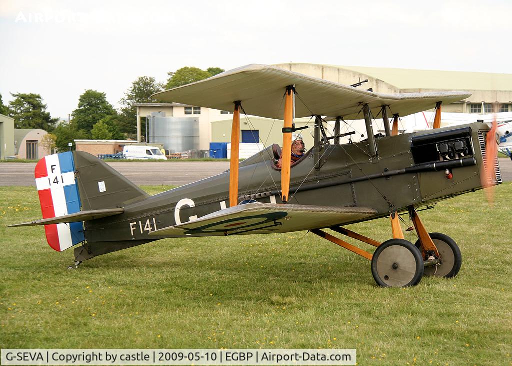 G-SEVA, 1987 Royal Aircraft Factory SE-5A Replica C/N PFA 020-10955, seen here @ Kemble vintage flyin