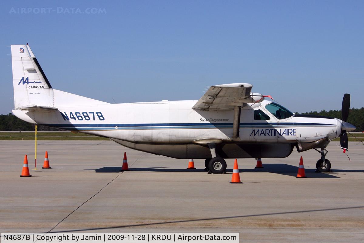 N4687B, Cessna 208B C/N 208B0167, Parked on the cargo ramp.