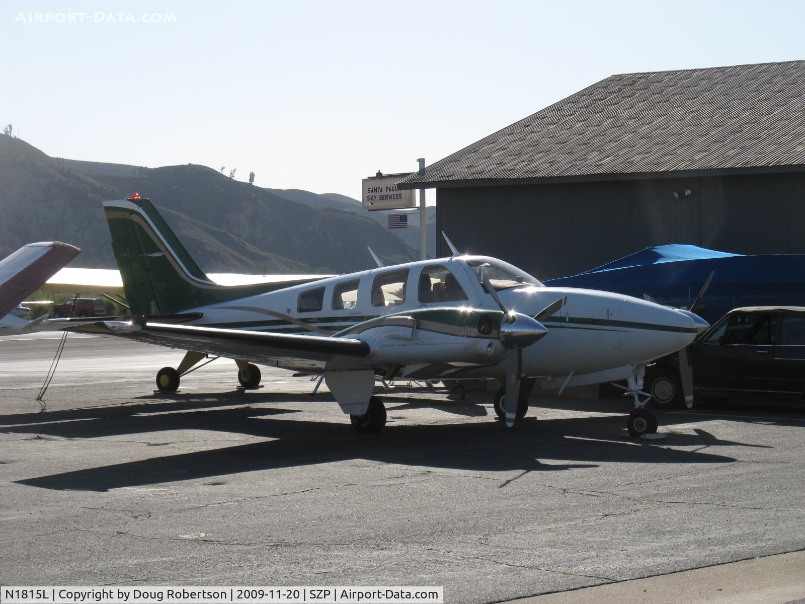 N1815L, 1976 Beech 58P Baron C/N TJ-63, 1976 Beech 58P BARON, two Continental TSIO-520-LB1C 310 Hp each, air from turbosuperchargers pressurizes cabin to 3.6 psi differential
