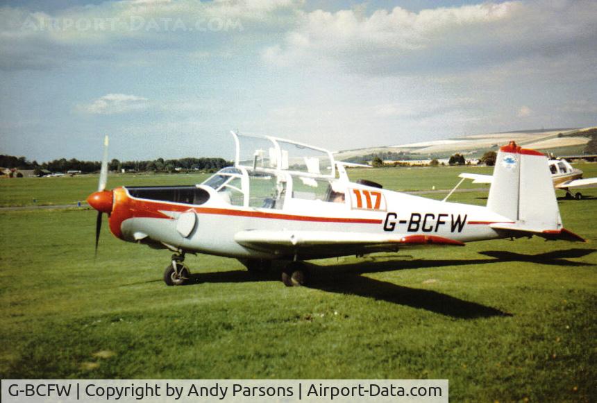 G-BCFW, 1962 Saab 91D Safir C/N 91-437, Old scanned print at start of an air race at Shoreham