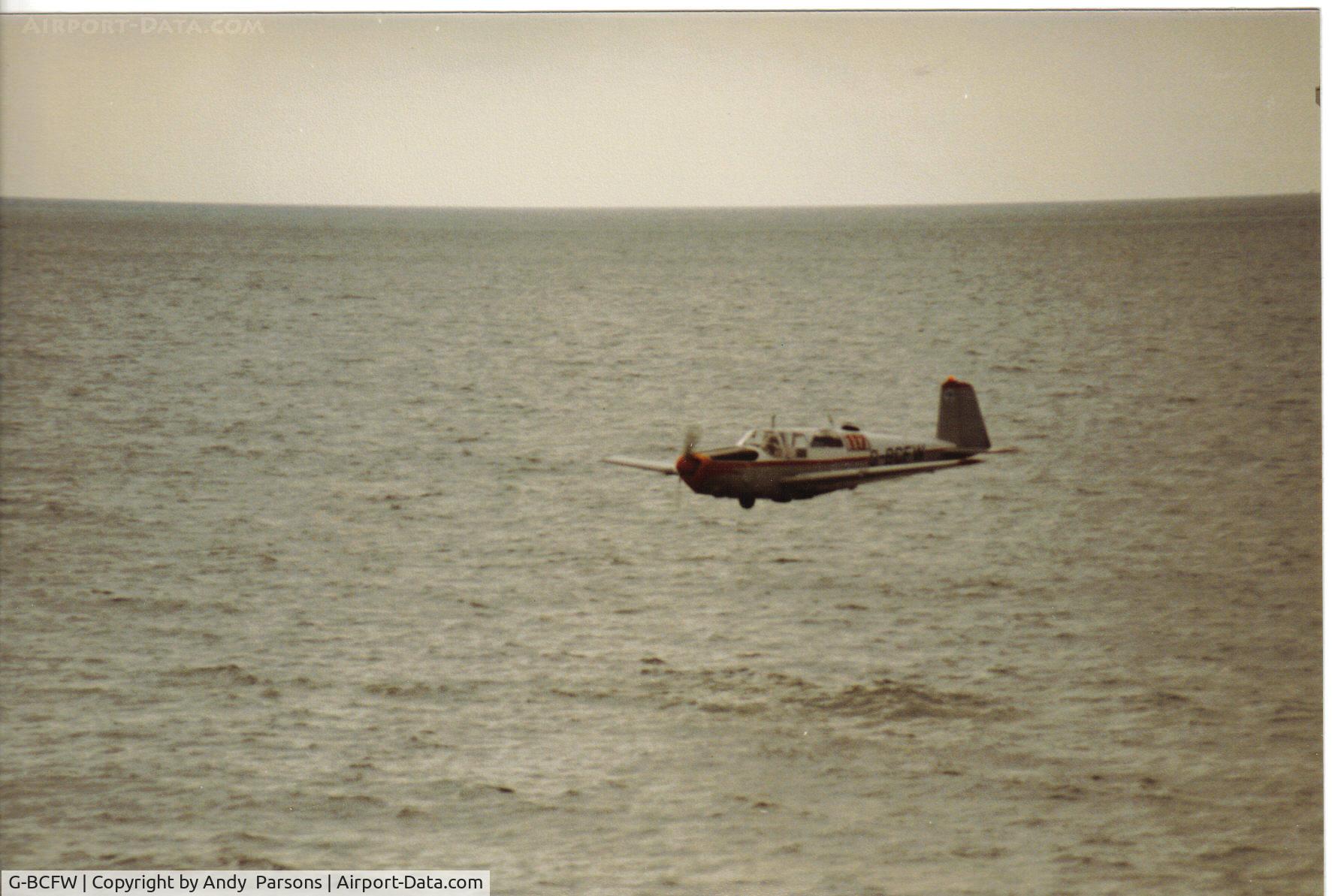 G-BCFW, 1962 Saab 91D Safir C/N 91-437, Low! Past the Palace pier at Brighton at the end of a race