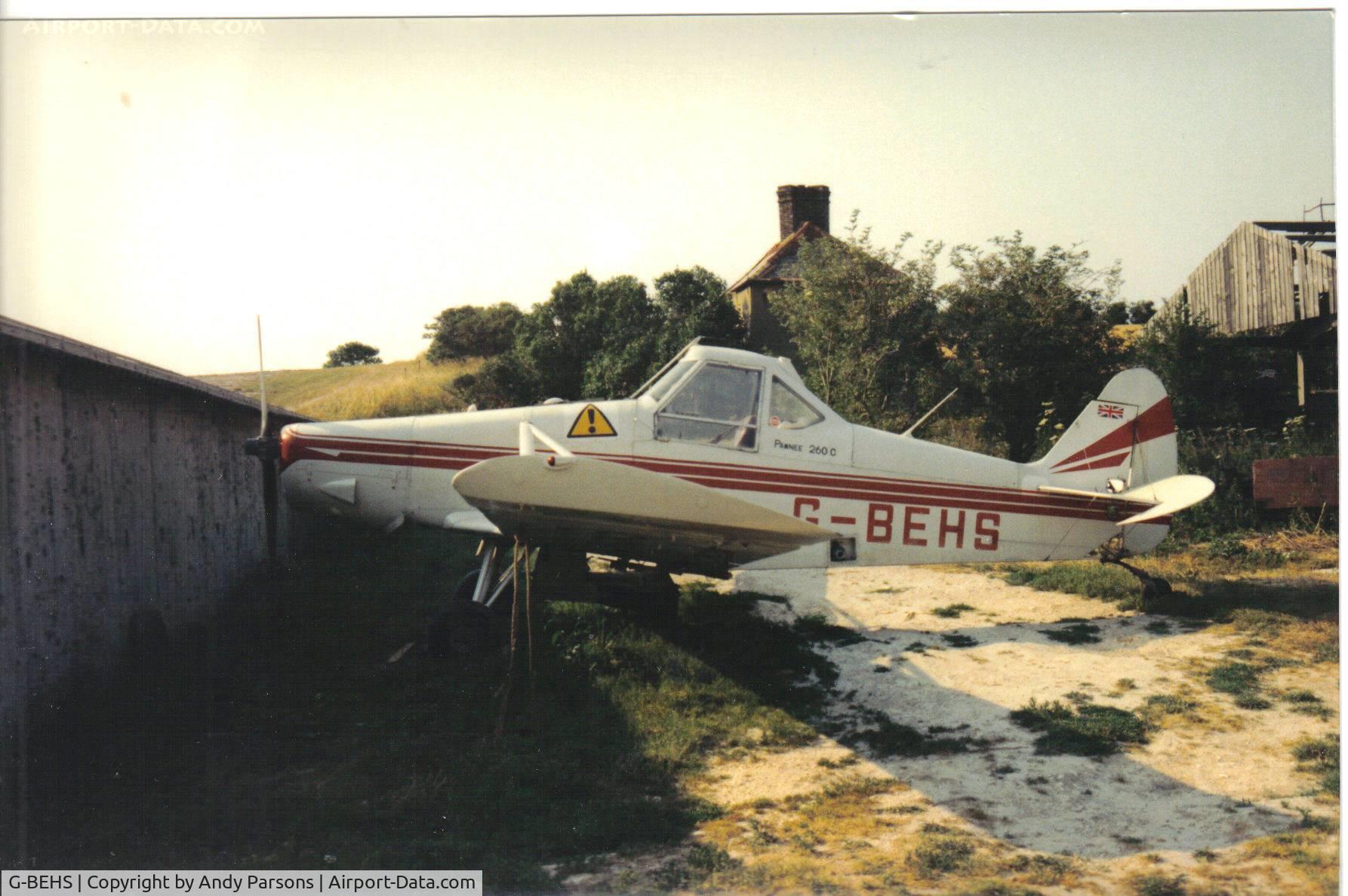 G-BEHS, 1970 Piper PA-25-260 Pawnee C/N 25-5207, Taken at a private strip Findon in West Sussex a few years ago