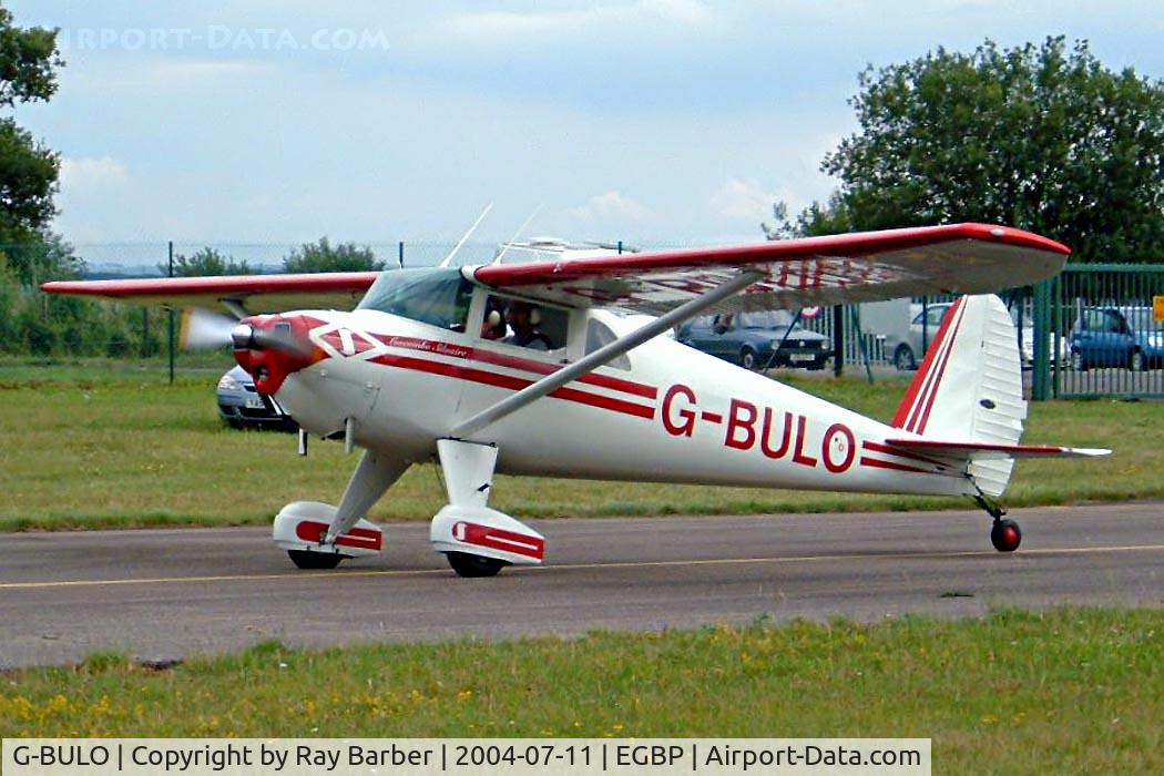 G-BULO, 1946 Luscombe 8F Silvaire C/N 4216, Luscombe 8F Silvaire [4216] Kemble~G 11/07/2004. Seen at the PFA Fly in 2004 Kemble taxiing out for departure.