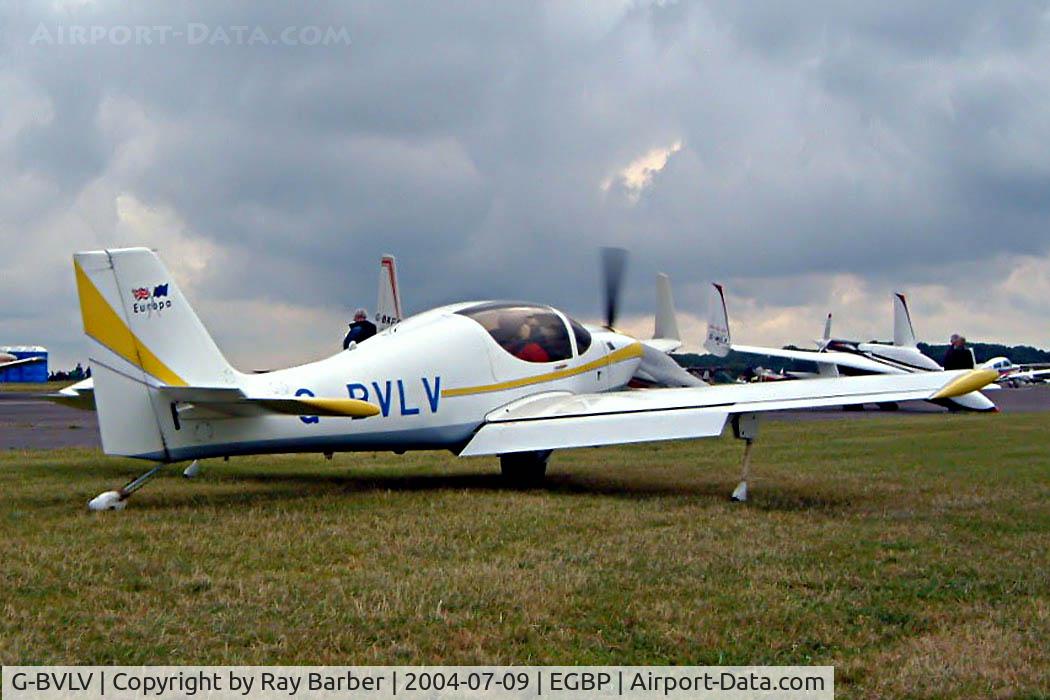 G-BVLV, 1996 Europa Monowheel C/N PFA 247-12585, Europa Avn Europa [PFA 247-12585] Kemble~G 09/07/2004. Seen at the PFA Fly in 2004 Kemble UK.