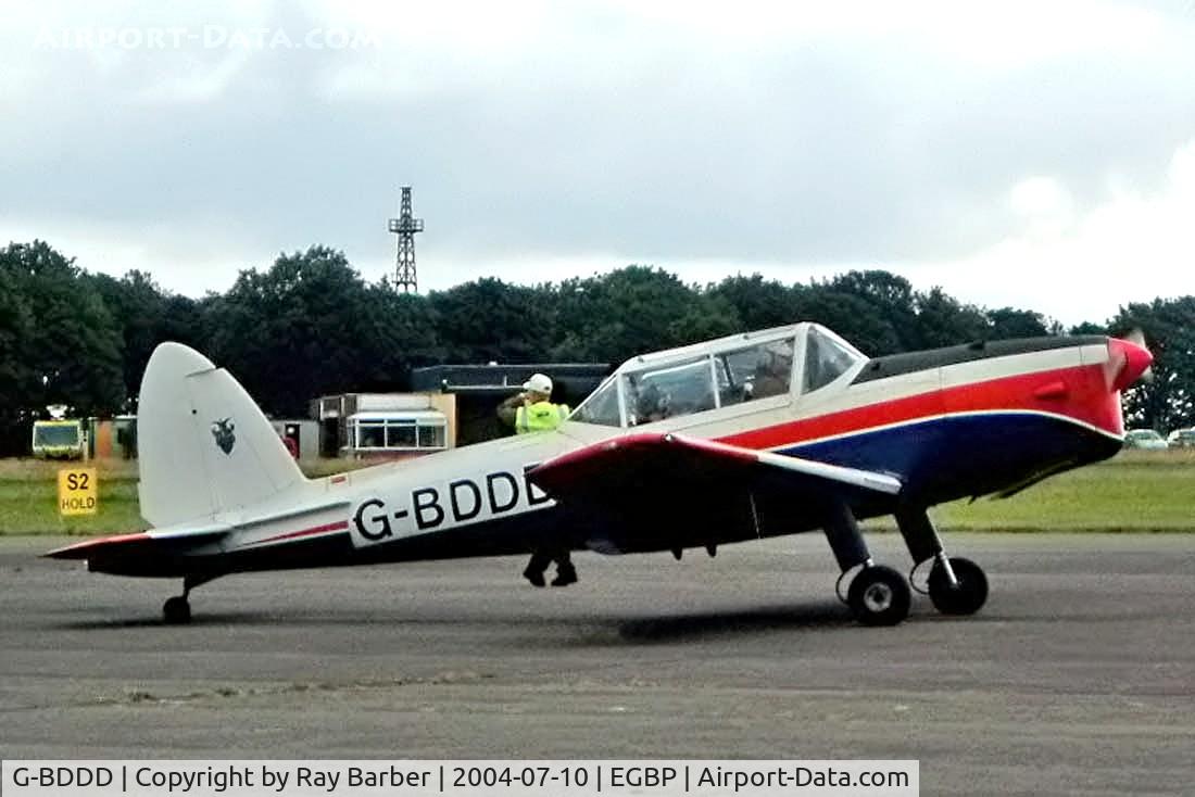 G-BDDD, 1951 De Havilland DHC-1 Chipmunk T.10 C/N C1/0326, DHC-1 Chipmunk [C1/0326] Kemble~G 10/07/2004. Seen at the PFA Fly in 2004 Kemble UK.
