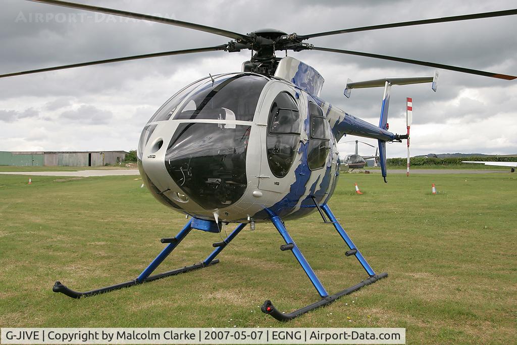 G-JIVE, 1991 McDonnell Douglas MD-500E (369E) C/N 0486E, MD Helicopters MD-500E (369E) at Bagby Airfield's May Fly-In in 2007.