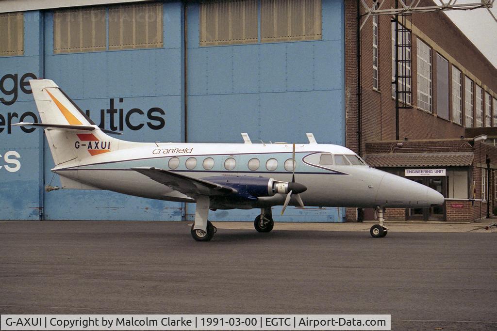 G-AXUI, 1969 Handley Page HP137 Jetstream 1 C/N 222, Handley Page HP-137 Jetstream 31 at The Cranfield Institute of Technology in 1991.