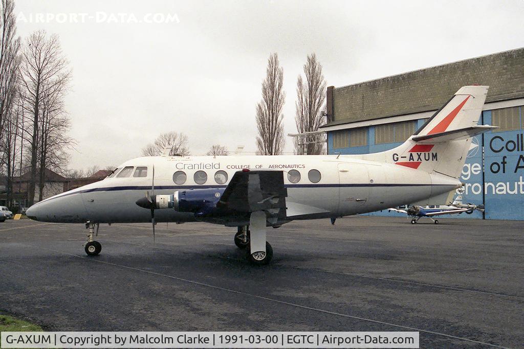 G-AXUM, 1970 Handley Page HP137 Jetstream 1 C/N 245, Handley Page HP-137 Jetstream 31 at The Cranfield Institute of Technology in 1991.