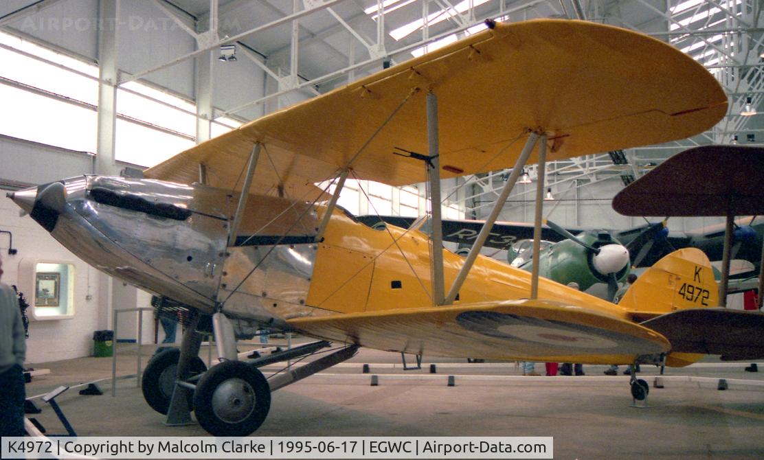 K4972, 1935 Hawker Hart Trainer II C/N 4261, Hawker Hart T.IIA. Preserved at the Aerospace Museum, RAF Cosford.