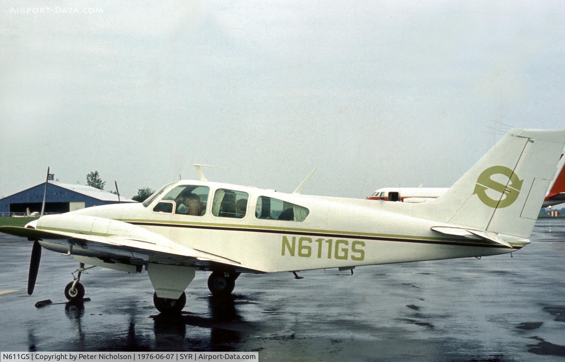 N611GS, 1961 Beech 95-55 C/N TC-149, This Baron 55 was seen at Syracuse in the Summer of 1976.