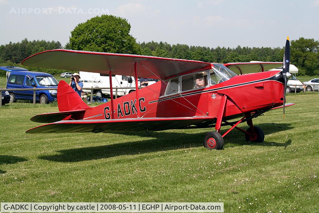 G-ADKC, 1936 De Havilland DH.87B Hornet Moth C/N 8064, seen here @ Popham