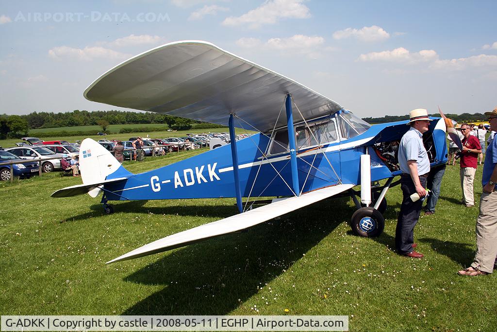 G-ADKK, 1935 De Havilland DH.87B Hornet Moth C/N 8033, seen here @ Popham