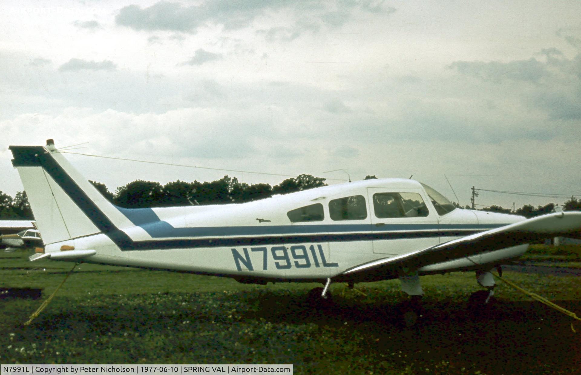 N7991L, 1966 Beech A23-24 Musketeer Super III C/N MA-154, This Beech Musketeer was seen at Spring Valley Airport in the Summer of 1977 - the airport closed in 1985.
