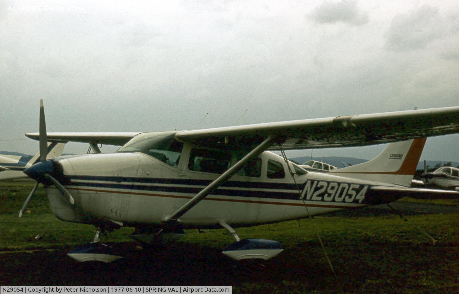 N29054, Cessna U206C Super Skywagon C/N U2061038, This Cessna 206 was seen at Spring Valley Airport in the Summer of 1977 - the airport closed in 1985.