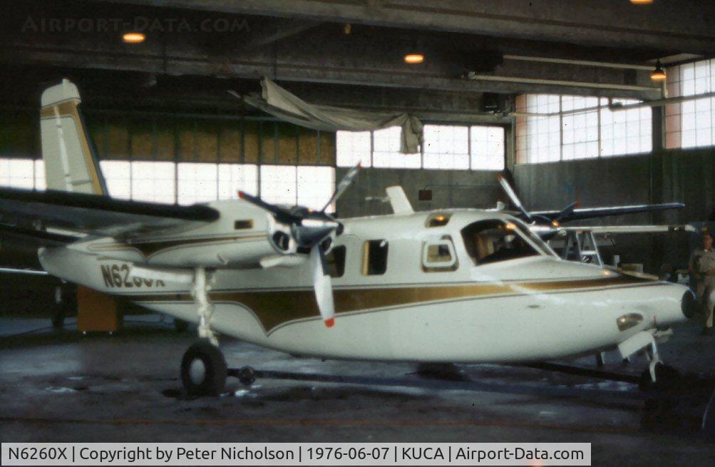 N6260X, 1962 Aero Commander 680-F C/N 680F-1111-71, This Aero Commander was seen at Oneida County Airport in the Summer of 1976 - the airport closed in 2007.