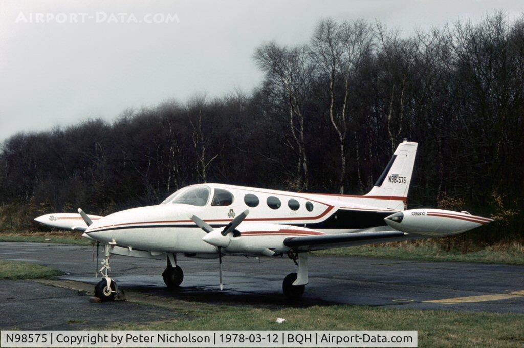 N98575, 1976 Cessna 340A C/N 340A0039, This Cessna 340 II crossed the Atlantic in January 1978 and was seen at Biggin Hill in the Spring of 1978.