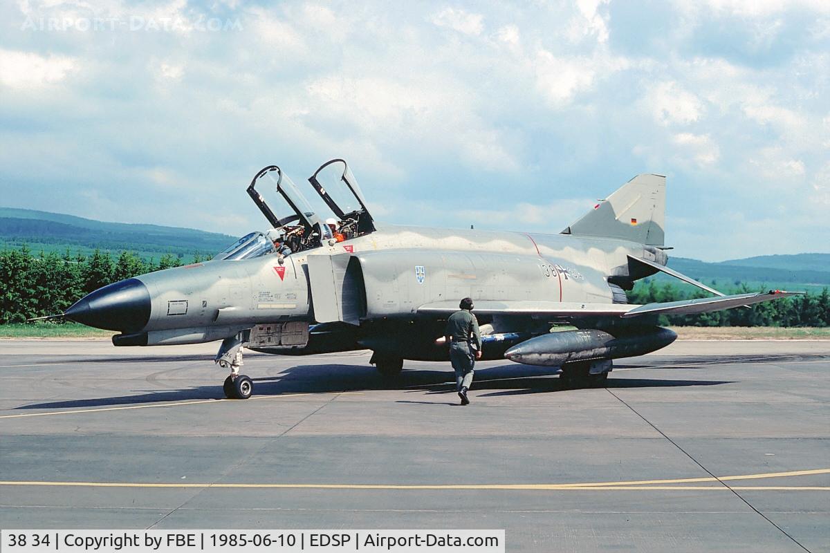 38 34, 1972 McDonnell Douglas F-4F Phantom II C/N 4705, last chance inspections at Fliegerhorst Pferdsfeld