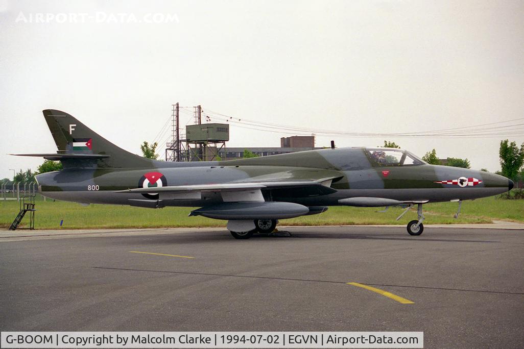 G-BOOM, 1958 Hawker Hunter T.7 C/N 41H-693749, Hawker Hunter T7 from the RJAF Historic Flight seen here at RAF Brize Norton's Photocall 94.