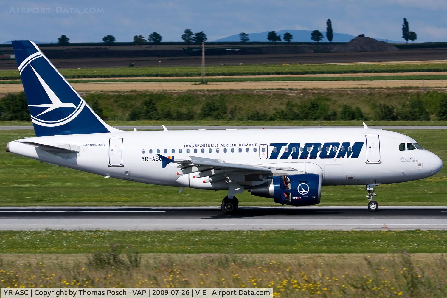YR-ASC, 2007 Airbus A318-121 C/N 3220, Tarom