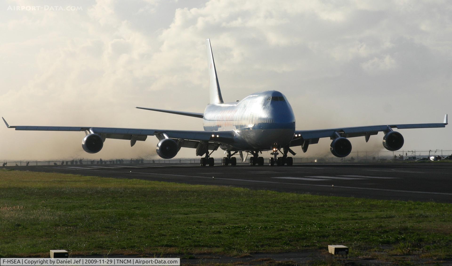 F-HSEA, 1992 Boeing 747-422 C/N 26877, Corsair pilots giving them the blast!!!!!!