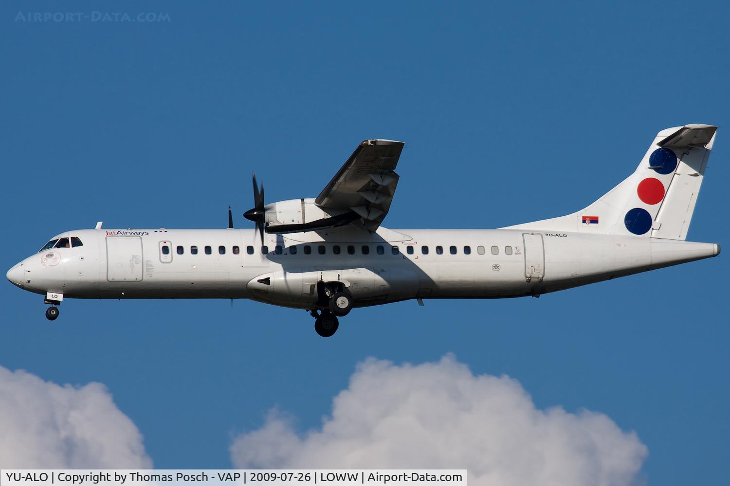 YU-ALO, 1990 ATR 72-202 C/N 186, JAT - Yugoslav Airlines