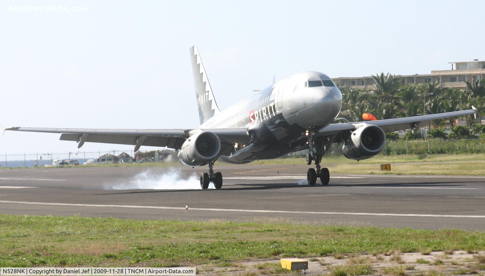 N528NK, 2007 Airbus A319-132 C/N 2983, Spirit wings N528NK landing at tncm