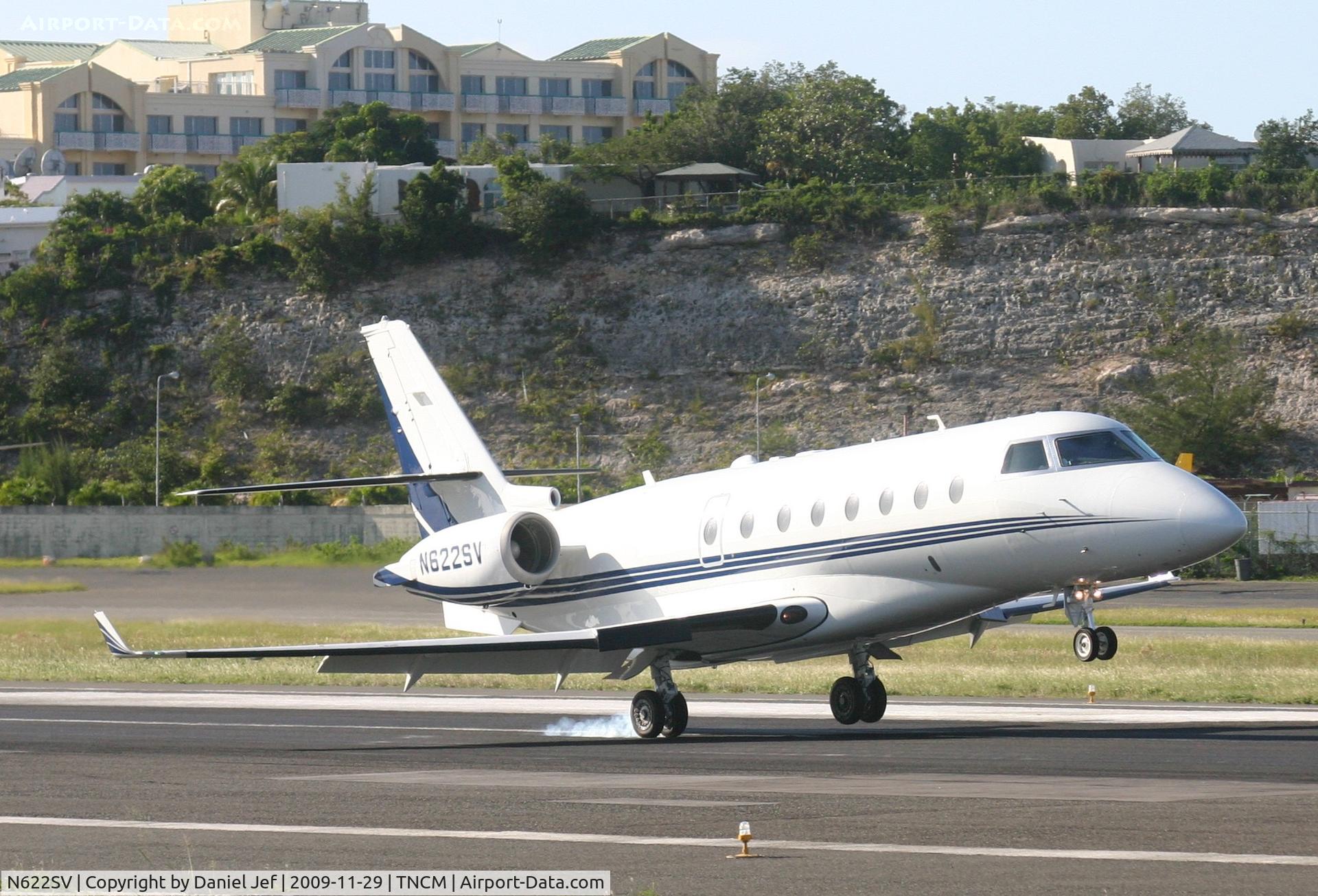 N622SV, 2000 Israel Aircraft Industries IAI-1126 Galaxy C/N 015, Jetspeed N622SV Landing at tncm