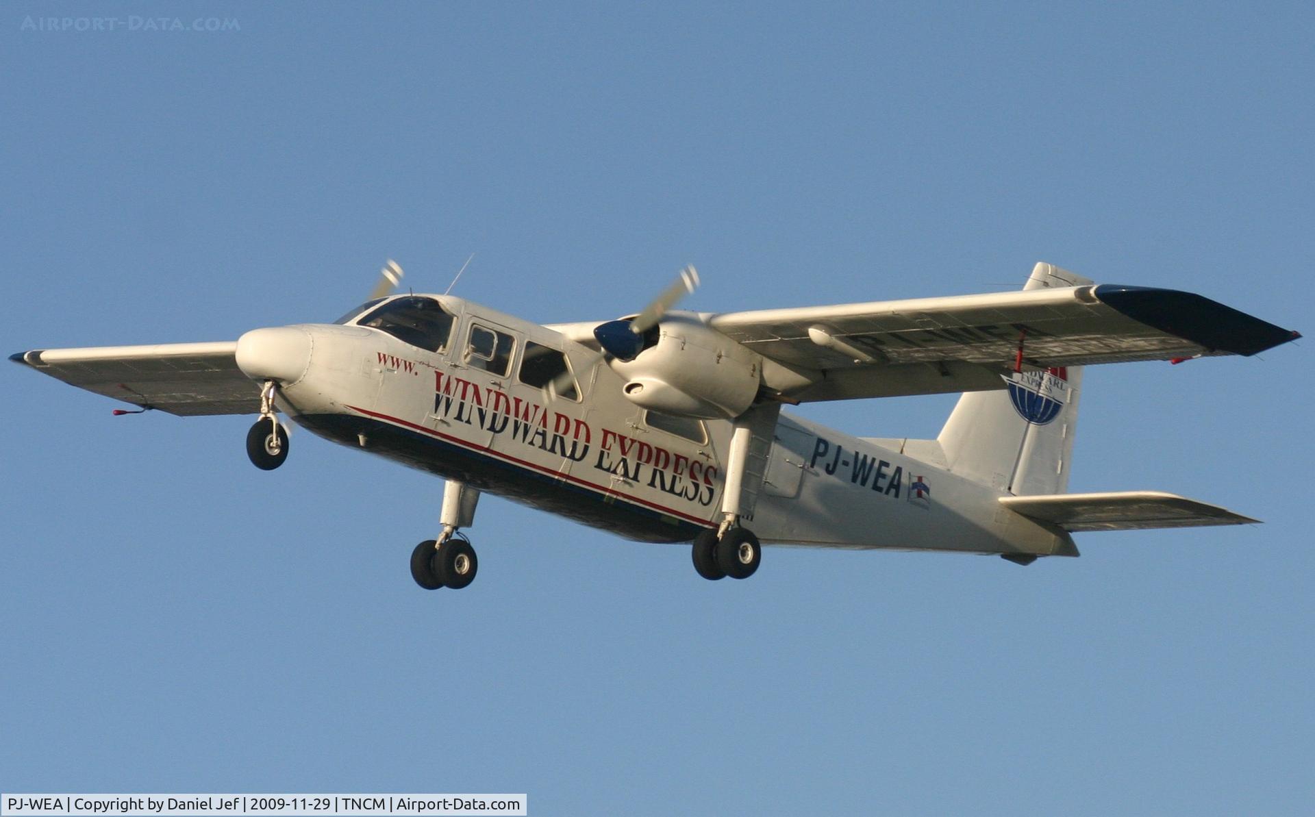 PJ-WEA, 1972 Britten-Norman BN-2A-26 Islander C/N 659, Taking off on runway 28