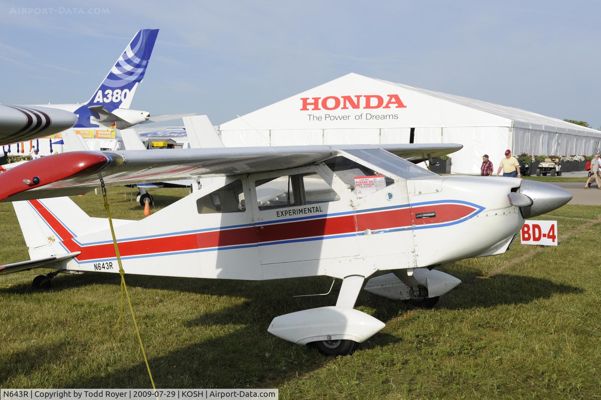 N643R, 1978 Bede BD-4 C/N 643, 2009 Oshkosh EAA fly-in