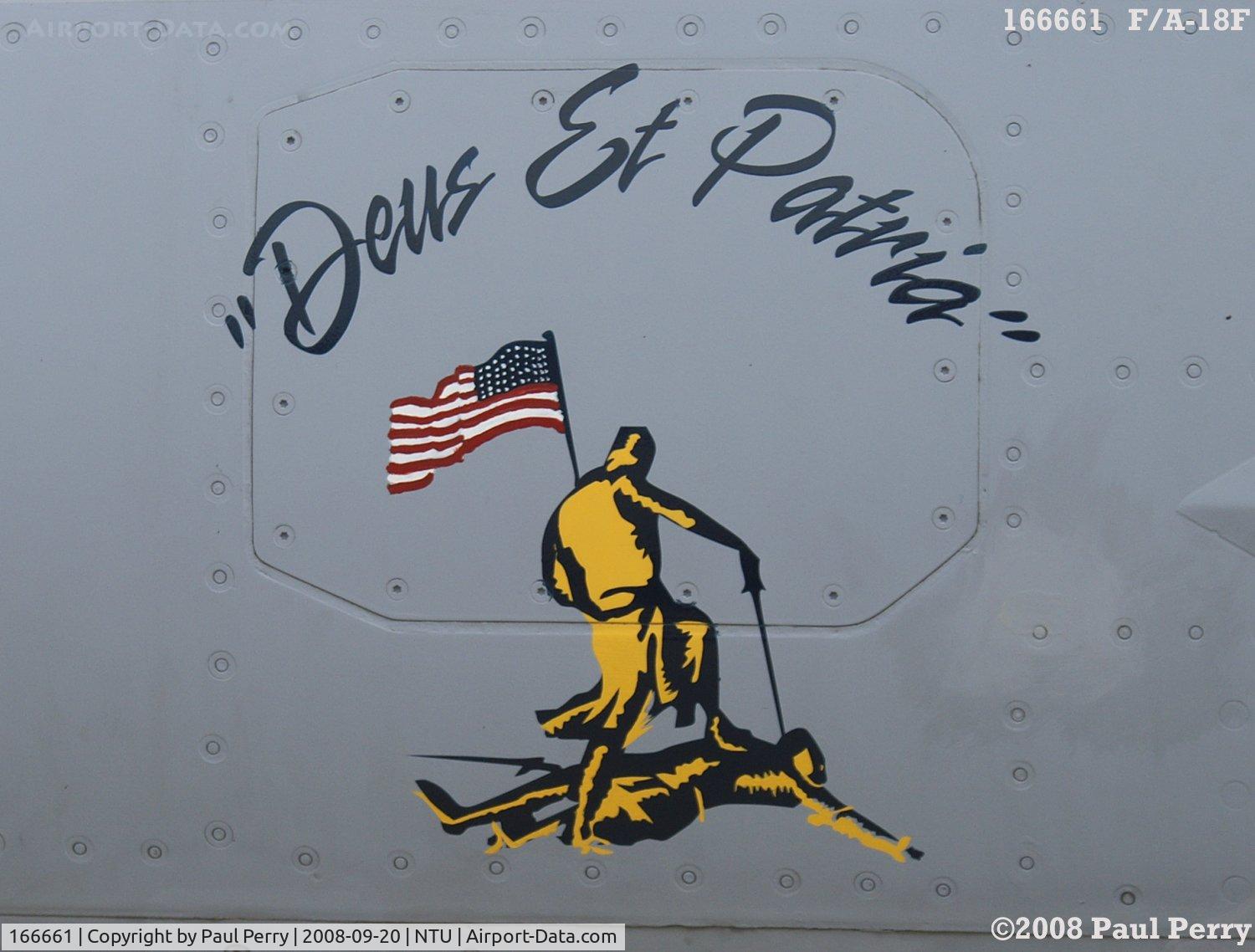 166661, Boeing F/A-18F Super Hornet C/N F139, Nose art, and motto: 