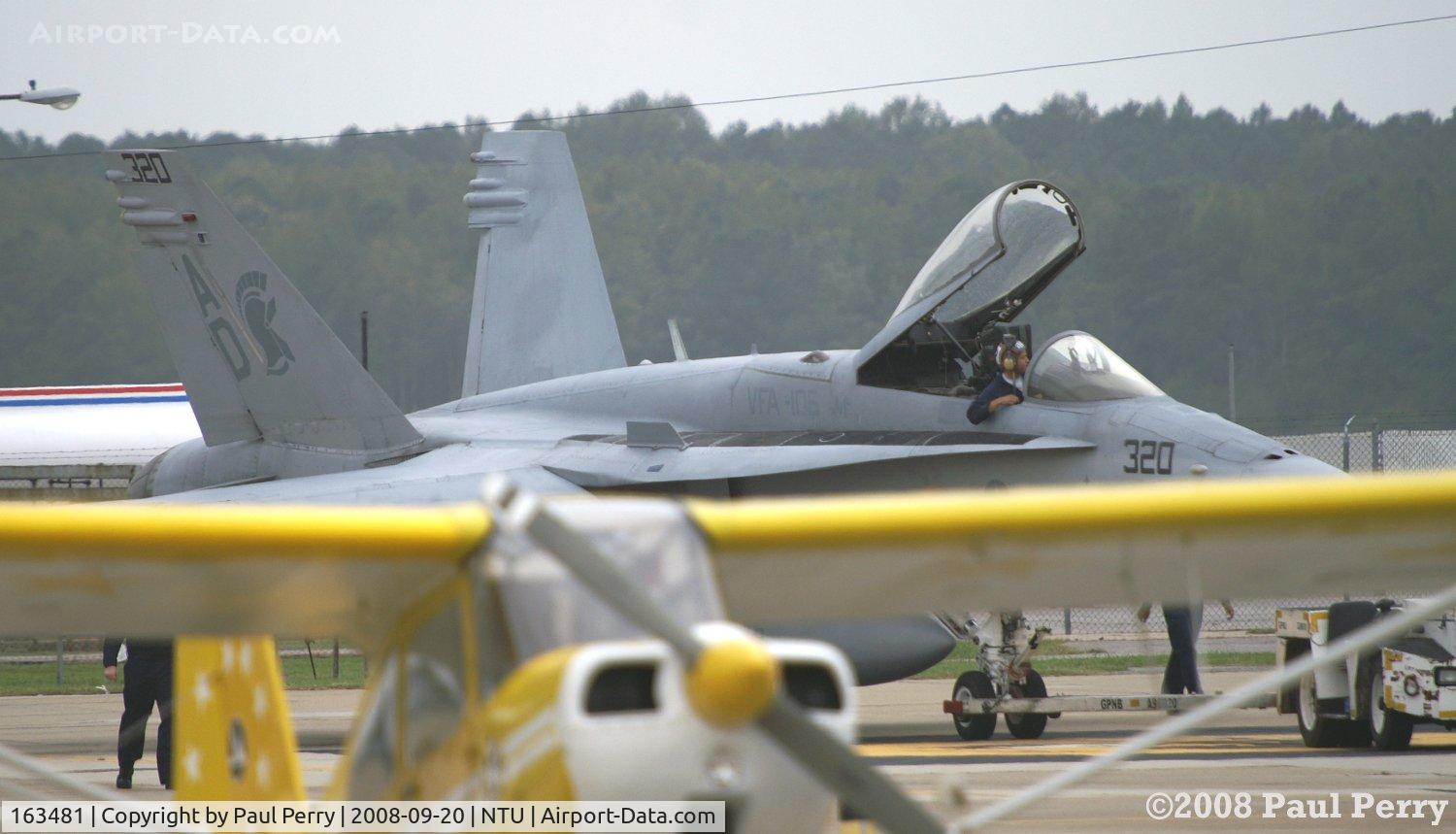 163481, 1988 McDonnell Douglas F/A-18C Hornet C/N 712/C041, Getting towed about