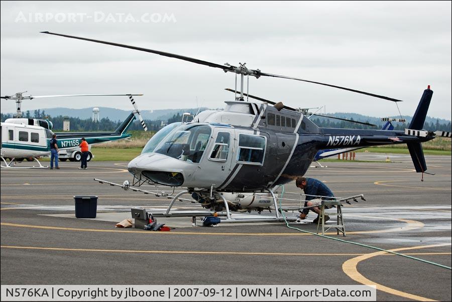 N576KA, 1976 Bell 206B C/N 1971, N576KA on the ground at Olympia Heliport