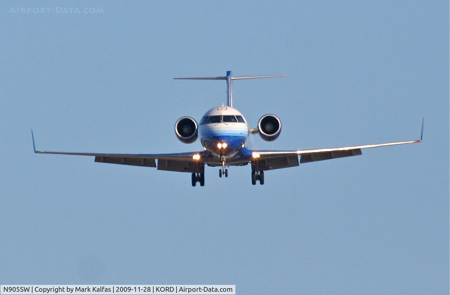N905SW, 2000 Bombardier CRJ-200LR (CL-600-2B19) C/N 7437, SkyWest CL-200, SKW5791 short final 27L, from KCWA.