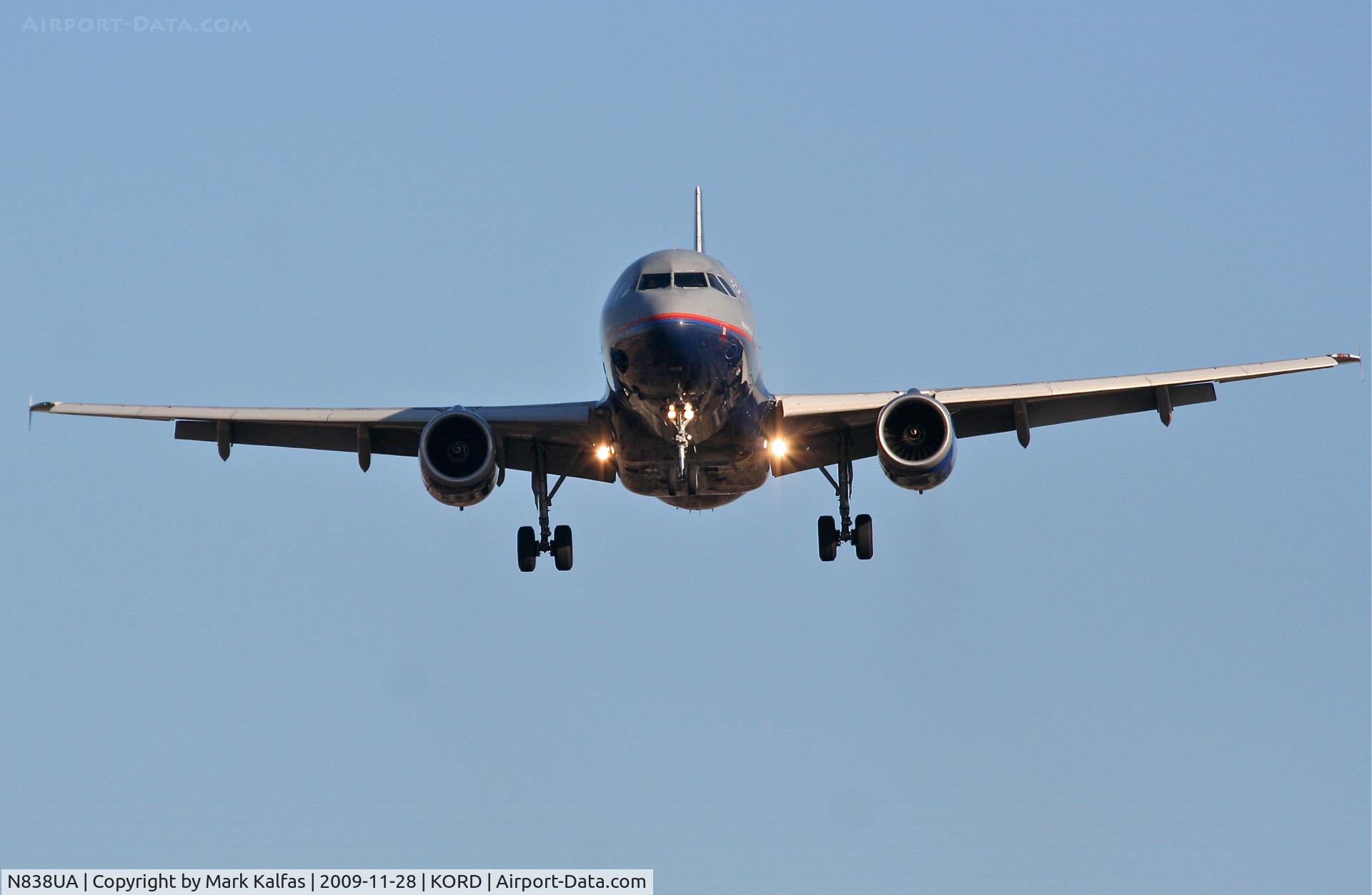 N838UA, 2001 Airbus A319-131 C/N 1477, United Airlines A319-131 , UAL619 short final 27L arriving from KDCA.