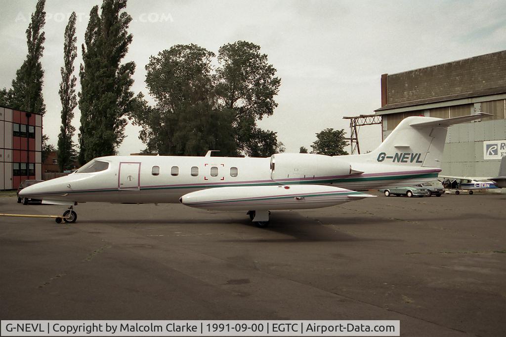 G-NEVL, 1990 Learjet 35A C/N 35A-662, Gates Learjet 35A at Cranfield Airport, UK in 1991.