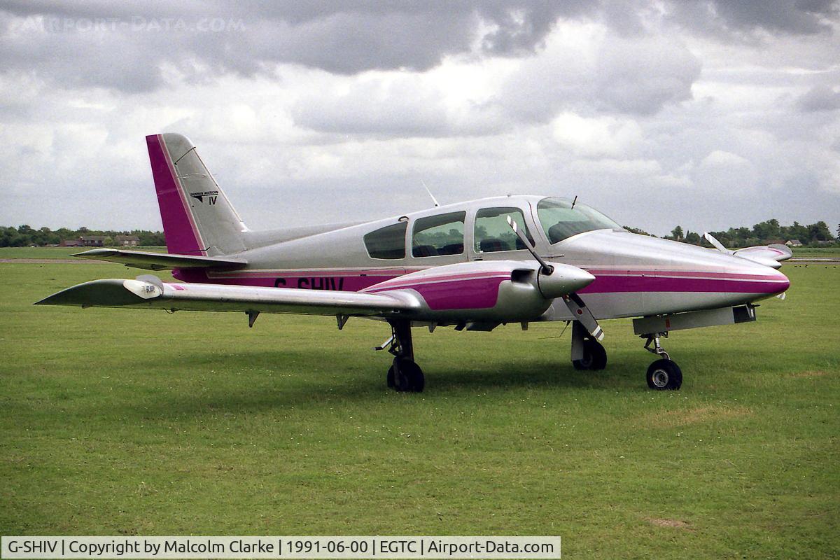 G-SHIV, 1979 Gulfstream American GA-7 Cougar C/N GA7-0092, Gulfstream American GA-7 Cougar at Cranfield Airport in 1991.