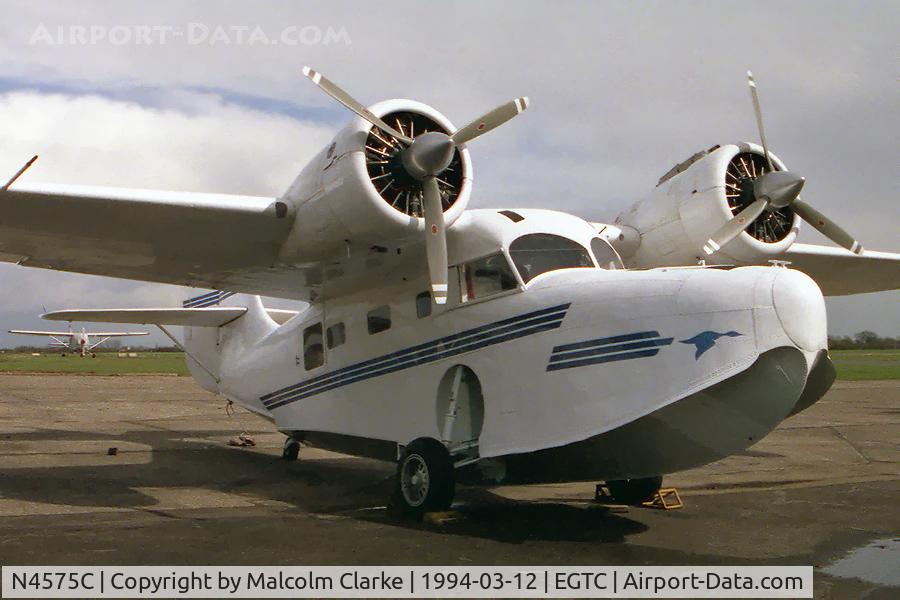 N4575C, 1945 Grumman G-21A Goose C/N B-120, Grumman G-21A Goose at Cranfield Airport in 1994.