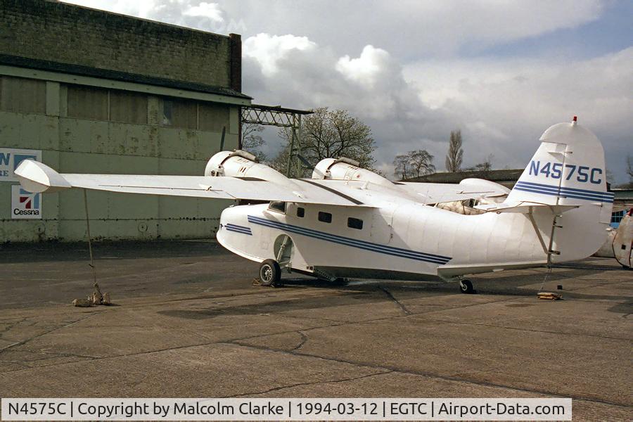 N4575C, 1945 Grumman G-21A Goose C/N B-120, Grumman G-21A Goose at Cranfield Airport in 1994.