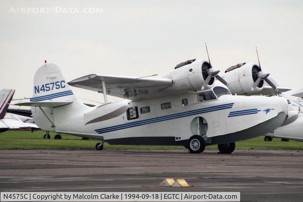 N4575C, 1945 Grumman G-21A Goose C/N B-120, Grumman G-21A Goose at Cranfield's Air Show and Helifest in 1994.