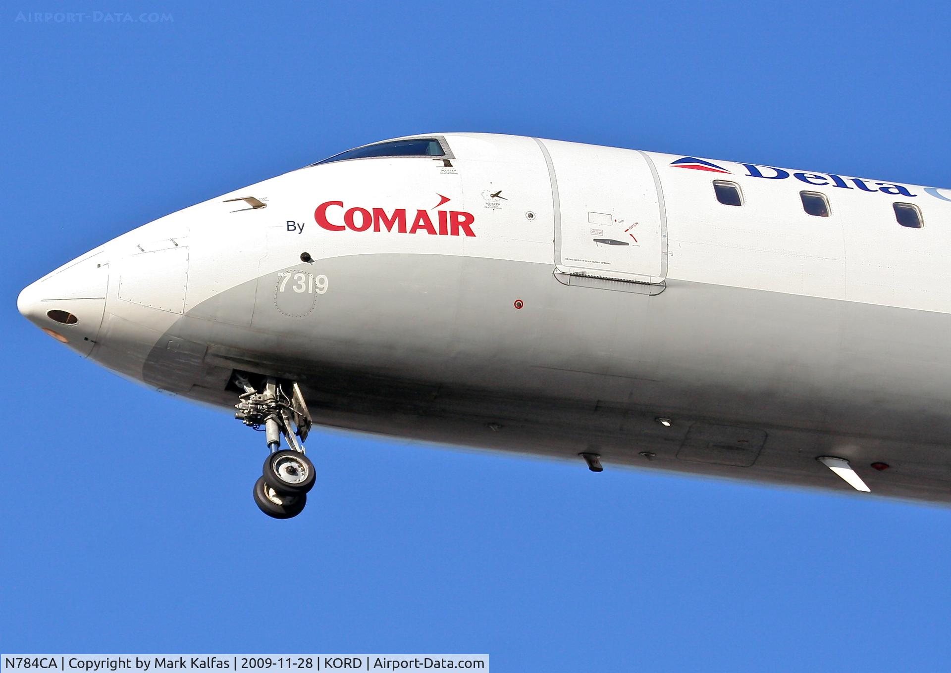 N784CA, 1999 Bombardier CRJ-100ER (CL-600-2B19) C/N 7319, Comair CL-600-2B19, COM1574 arriving 27L from KCVG.