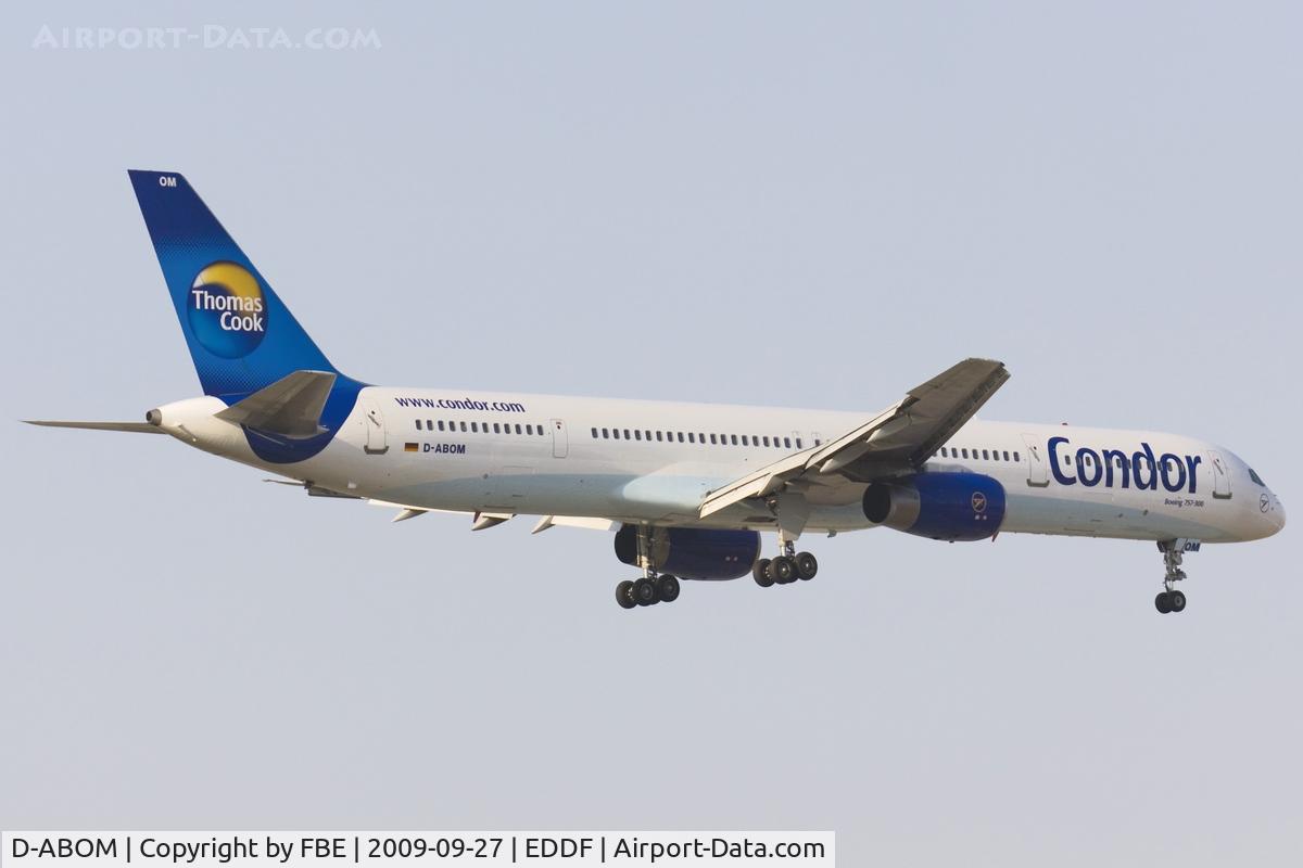 D-ABOM, 2000 Boeing 757-330 C/N 29022, short final FW07R