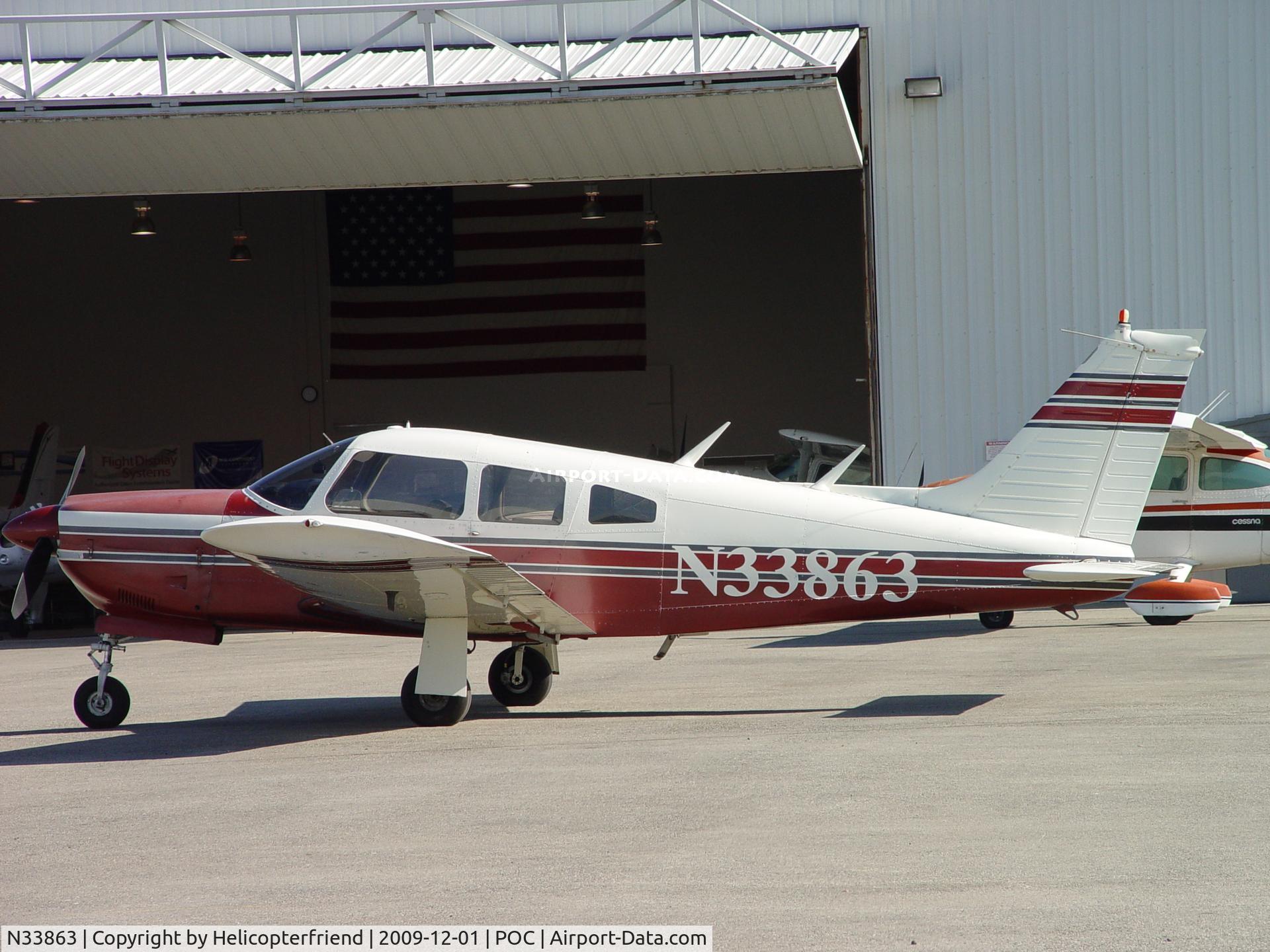 N33863, 1975 Piper PA-28R-200 C/N 28R-7535208, Parked at Howard Aviation