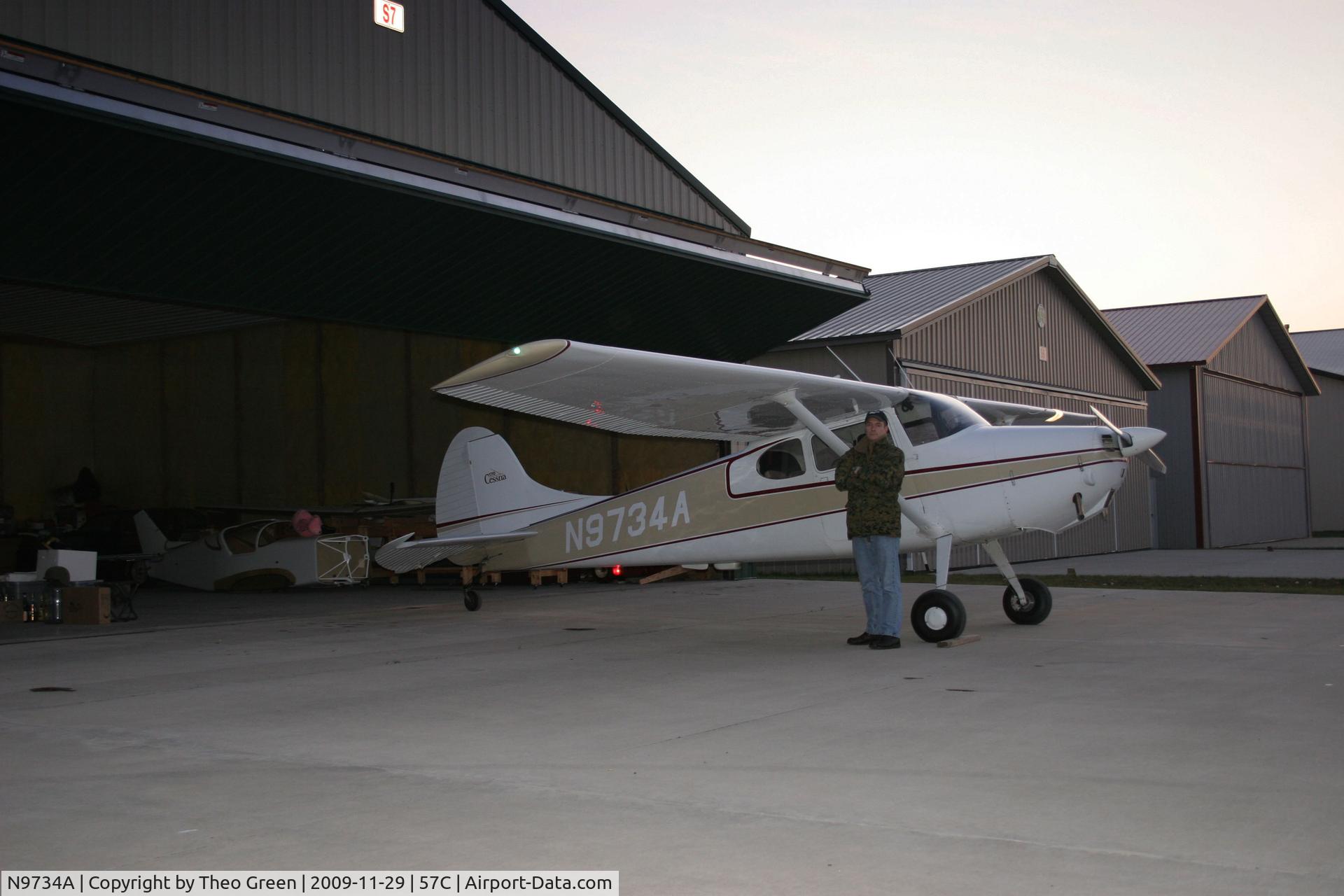N9734A, 1949 Cessna 170A C/N 19195, At her new home