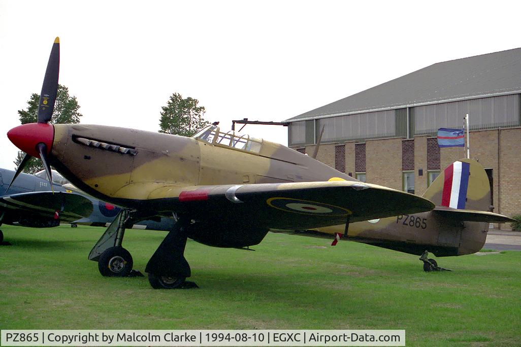 PZ865, 1944 Hawker Hurricane IIC C/N PZ865, Hawker Hurricane Mk2C. From the RAF's Battle of Britain Memorial Flight, Coningsby and seen at RAF Coningsby's Photocall 94.