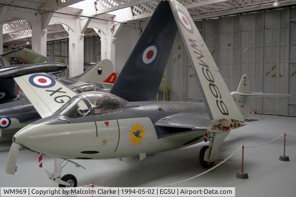 WM969, 1954 Hawker Sea Hawk FB.5 C/N 6007, Hawker Sea Hawk FB5. At the Imperial War Museum, Duxford.