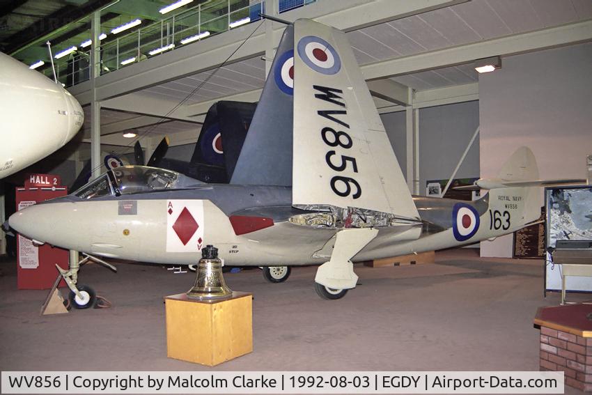 WV856, 1954 Hawker Sea Hawk FGA.6 C/N 6101, Hawker Sea Hawk FGA6. Preserved in the Fleet Air Arm Museum, RNAS Yeovilton.