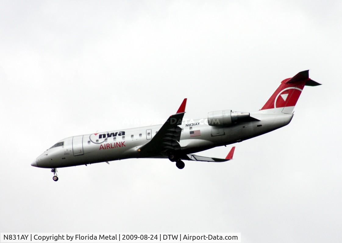 N831AY, 2005 Bombardier CRJ-200LR (CL-600-2B19) C/N 8031, Northwest Airlink CRJ-200