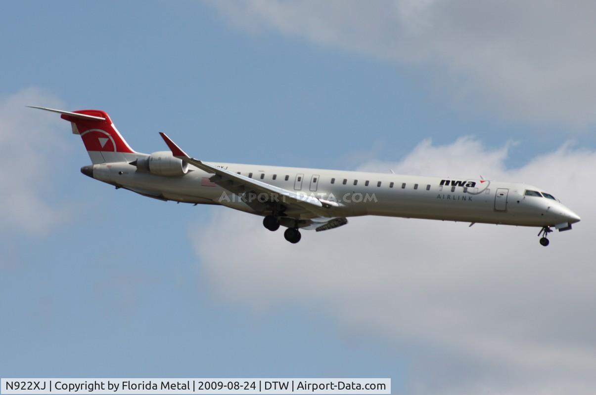 N922XJ, 2008 Bombardier CRJ-900LR (CL-600-2D24) C/N 15174, Mesaba CRJ-900