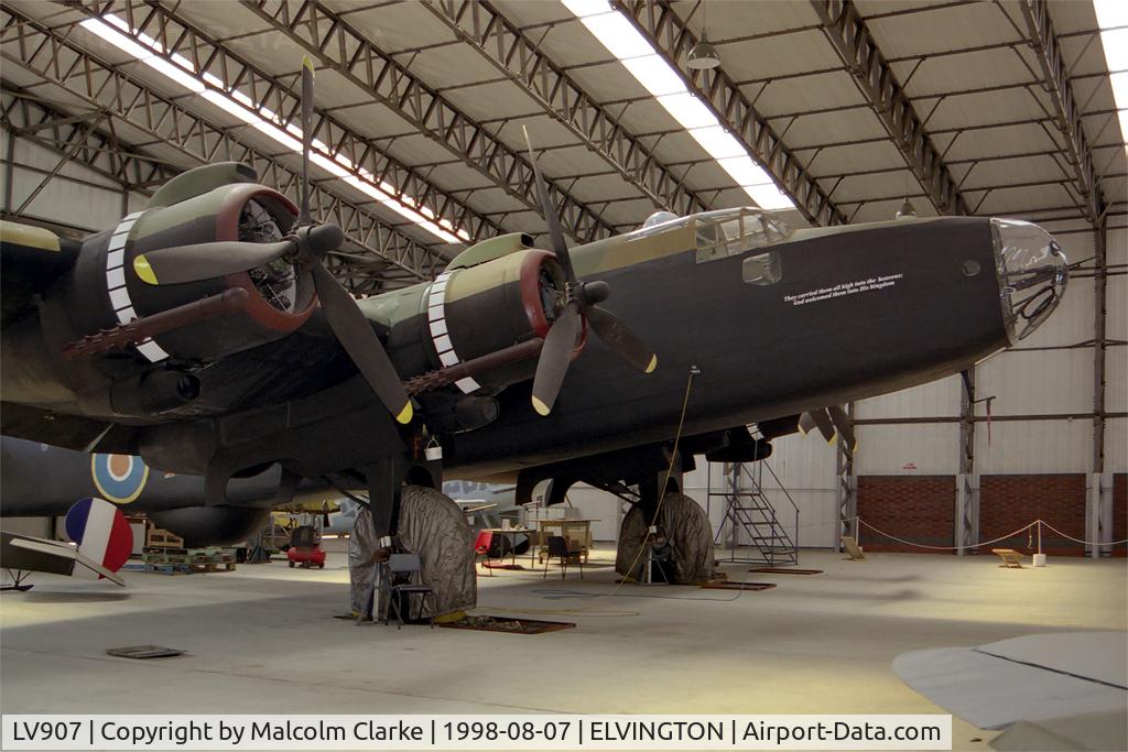 LV907, Handley Page HP-59 Halifax III C/N HR792, Handley Page HP-59 Halifax 111 at the Yorkshire Air Museum, Elvington, UK in 1998.