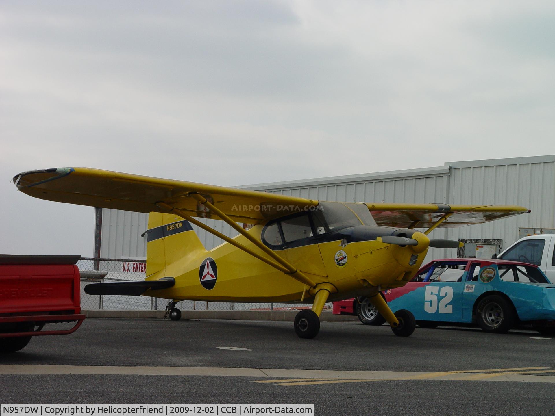 N957DW, 1942 Stinson 10A C/N 7957, Appears to be waiting to race with car 52